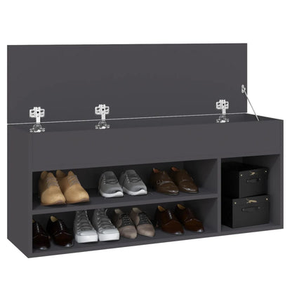 Skoställ Grå Skobänk 105x30x45 cm