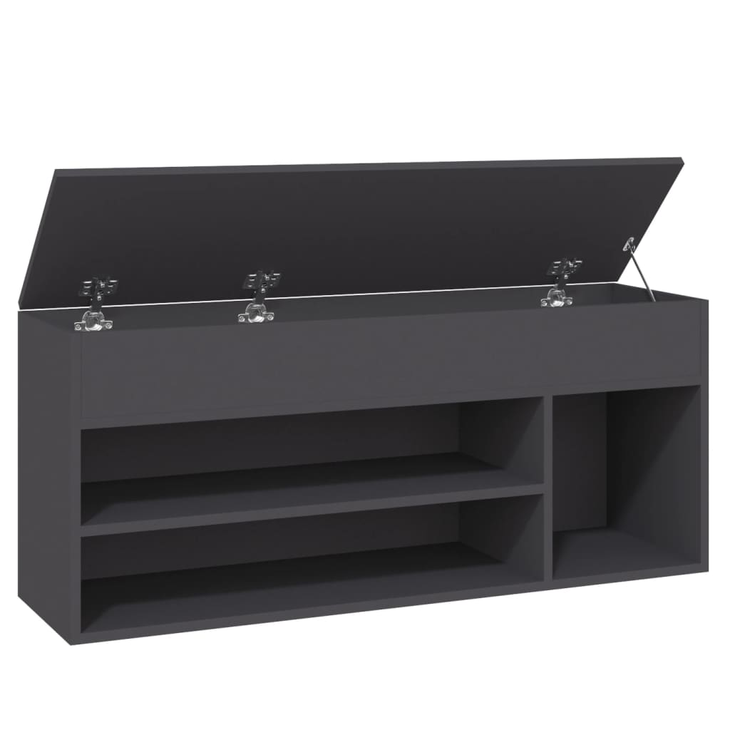 Skoställ Grå Skobänk 105x30x45 cm