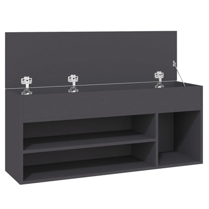 Skoställ Grå Skobänk 105x30x45 cm