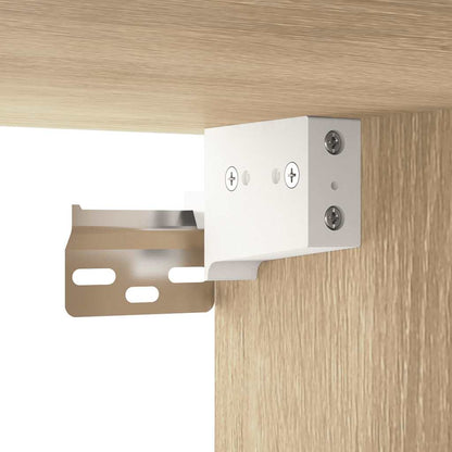 Badrumsspegel Spegelskåp LED Sonoma Ek 91x15x76,5 cm