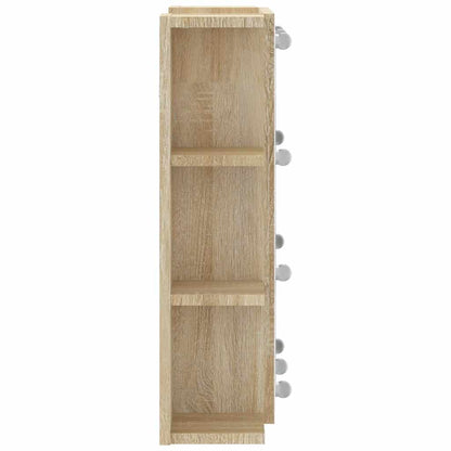 Badrumsspegel Spegelskåp LED Sonoma Ek 70x16,5x60 cm