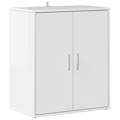 Skoställ Högglans Vit Skoskåp 60x35x70 cm