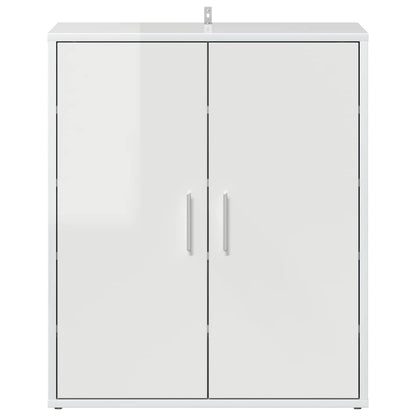 Skoställ Högglans Vit Skoskåp 60x35x70 cm