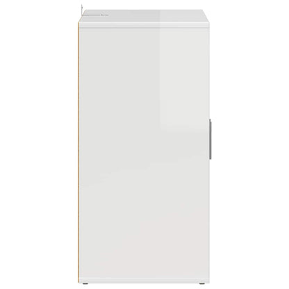 Skoställ Högglans Vit Skoskåp 60x35x70 cm