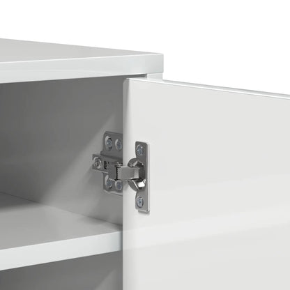 Skoställ Högglans Vit Skoskåp 60x35x70 cm