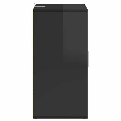 Skoställ Högglans Svart Skoskåp 60x35x70 cm