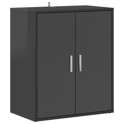 Skoställ Högglans Grå Skoskåp 60x35x70 cm