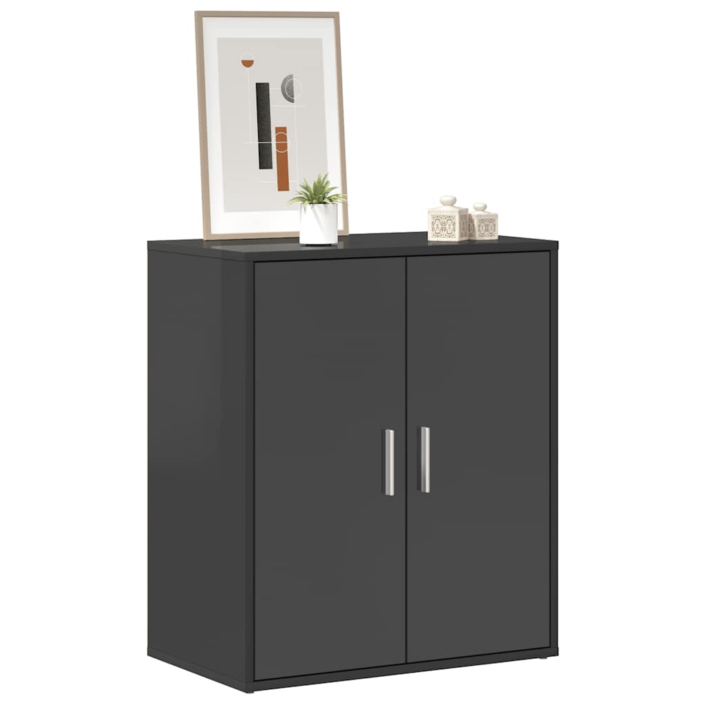 Skoställ Högglans Grå Skoskåp 60x35x70 cm