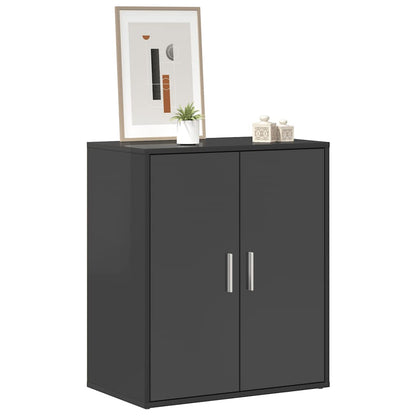 Skoställ Högglans Grå Skoskåp 60x35x70 cm