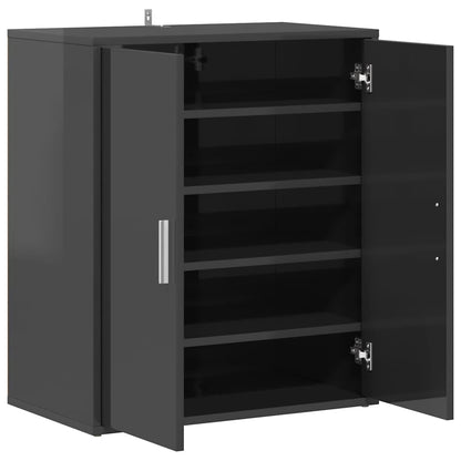 Skoställ Högglans Grå Skoskåp 60x35x70 cm