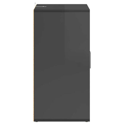 Skoställ Högglans Grå Skoskåp 60x35x70 cm