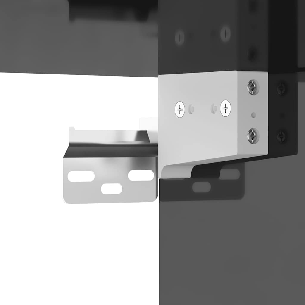 Skoställ Högglans Grå Skoskåp 60x35x70 cm