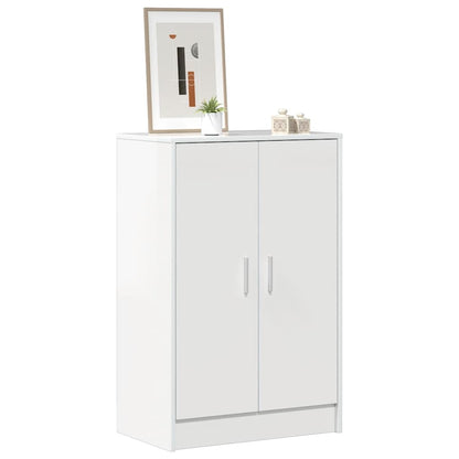 Skoställ Högglans Vit Skoskåp 60x35x92 cm