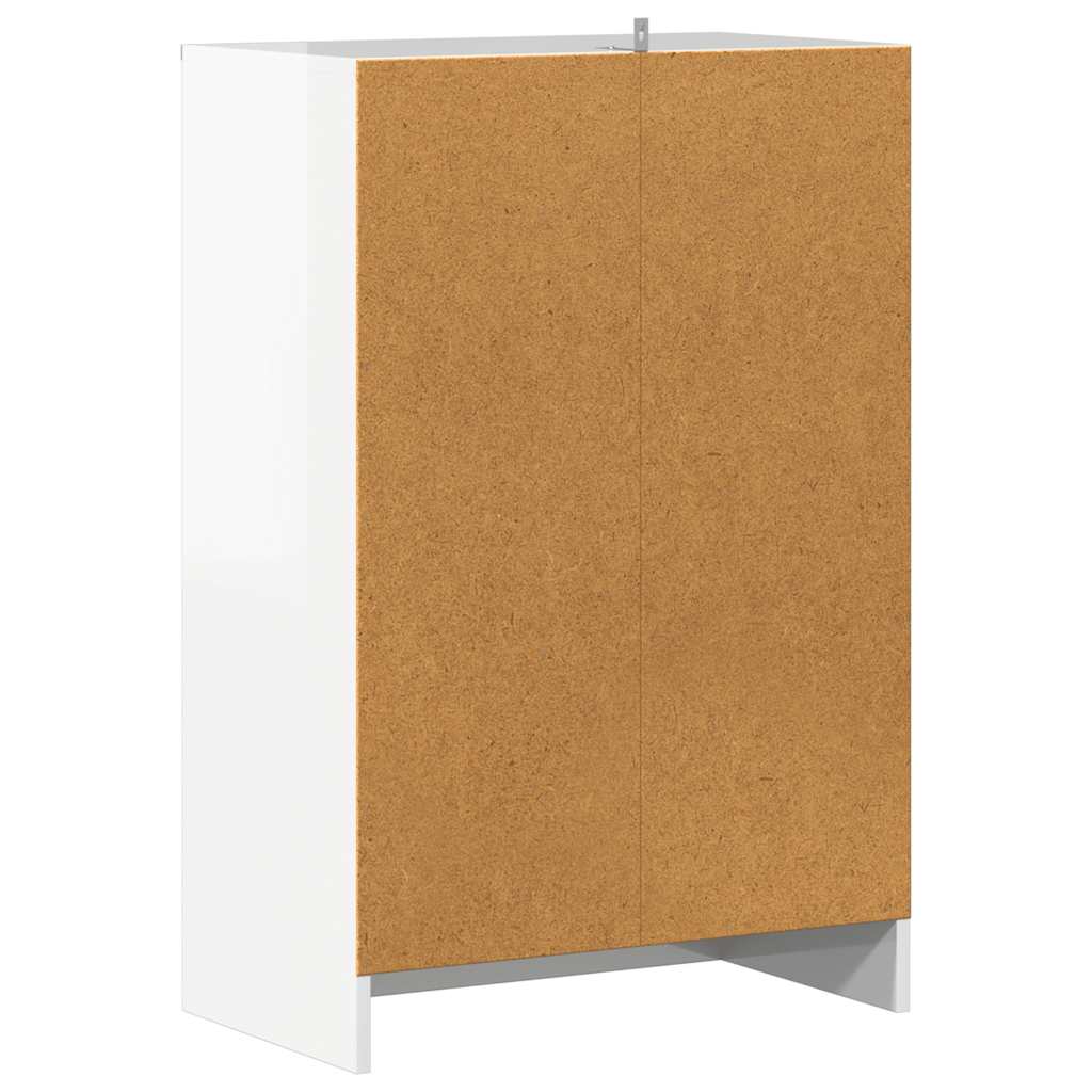 Skoställ Högglans Vit Skoskåp 60x35x92 cm