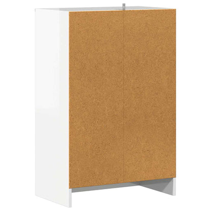 Skoställ Högglans Vit Skoskåp 60x35x92 cm