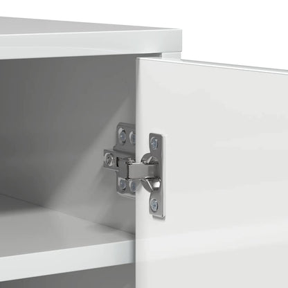 Skoställ Högglans Vit Skoskåp 60x35x92 cm