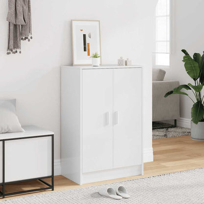 Skoställ Högglans Vit Skoskåp 60x35x92 cm