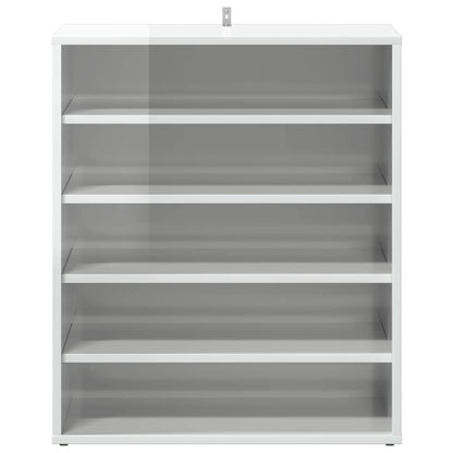 Skoställ Högglans Vit Skoskåp 60x35x70 cm