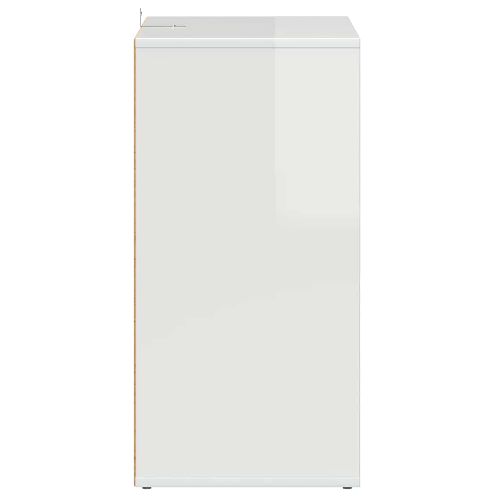 Skoställ Högglans Vit Skoskåp 60x35x70 cm