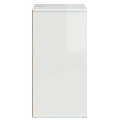 Skoställ Högglans Vit Skoskåp 60x35x70 cm