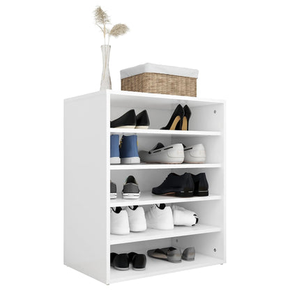 Skoställ Högglans Vit Skoskåp 60x35x70 cm