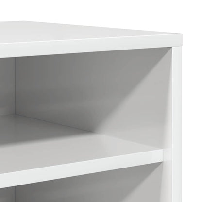 Skoställ Högglans Vit Skoskåp 60x35x70 cm