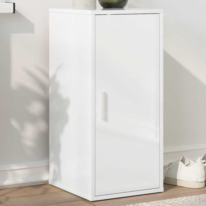 Skoställ Högglans Vit Skoskåp 32x35x70 cm