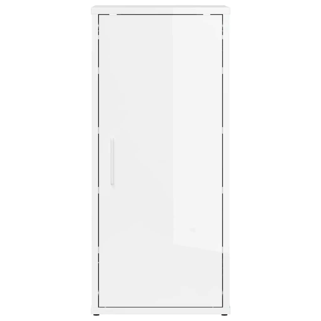 Skoställ Högglans Vit Skoskåp 32x35x70 cm