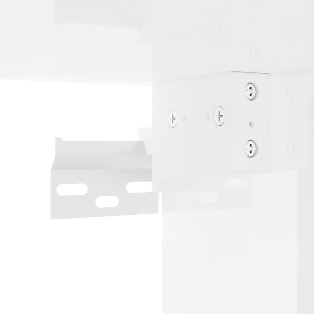 Skoställ Högglans Vit Skoskåp 32x35x70 cm