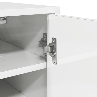 Skoställ Högglans Vit Skoskåp 32x35x70 cm