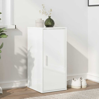 Skoställ Högglans Vit Skoskåp 32x35x70 cm