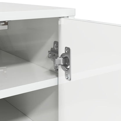 Skoställ Högglans Vit Skoskåp 32x35x92 cm