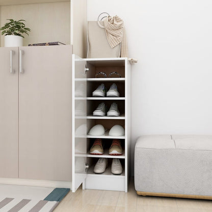 Skoställ Högglans Vit Skoskåp 32x35x92 cm