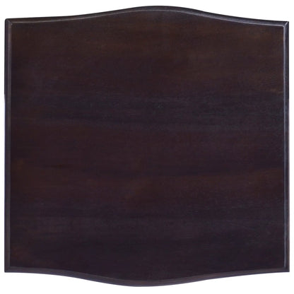 Sängbord blek svart 40x40x45 cm massiv mahogny