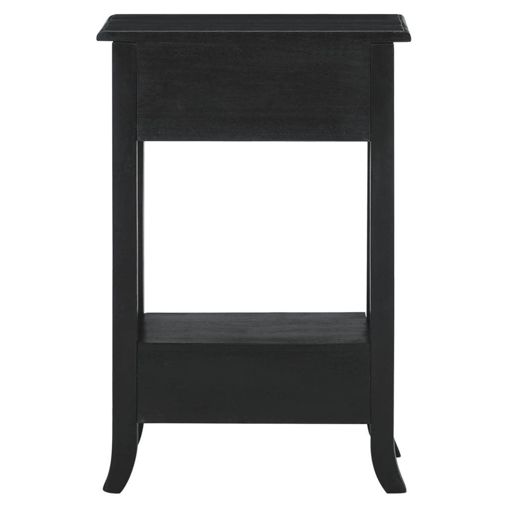 Avlastningsbord Konsollbord Svart med lådor 50x30x75 cm massiv mahogny