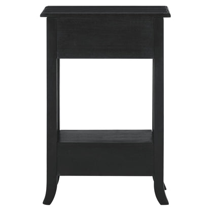 Avlastningsbord Konsollbord Svart med lådor 50x30x75 cm massiv mahogny