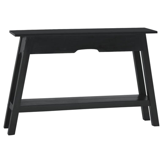 Avlastningsbord Konsollbord Svart 110x30x75 cm massiv mahogny