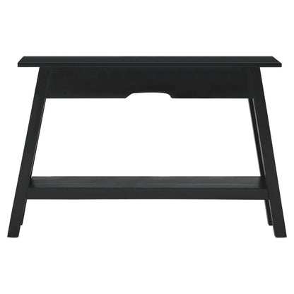 Avlastningsbord Konsollbord Svart 110x30x75 cm massiv mahogny
