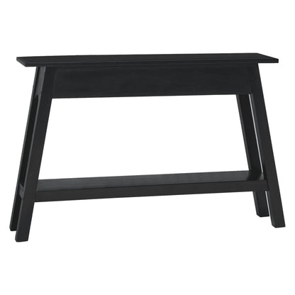 Avlastningsbord Konsollbord Svart 110x30x75 cm massiv mahogny