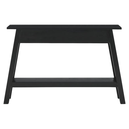 Avlastningsbord Konsollbord Svart 110x30x75 cm massiv mahogny