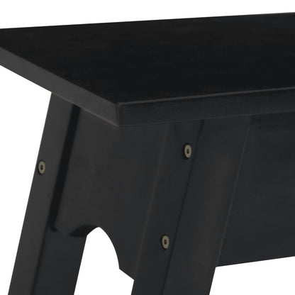 Avlastningsbord Konsollbord Svart 110x30x75 cm massiv mahogny
