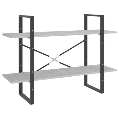 Bokhylla Betonggrå 5 hyllplan 100x30x175 cm