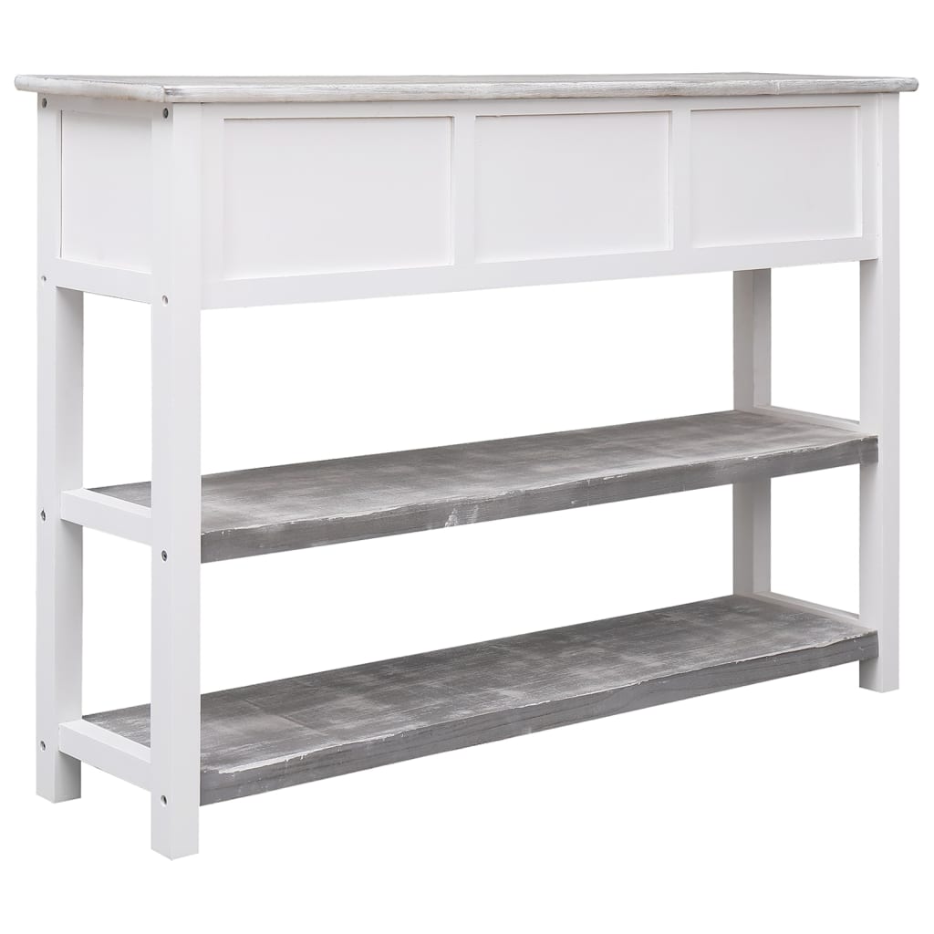 Skänk Grå antikgrå 108x30x76 cm massivt kejsarträ