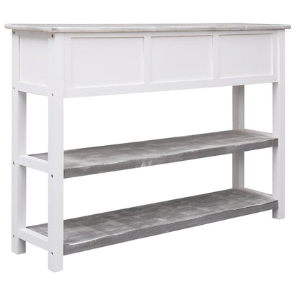 Skänk Grå antikgrå 108x30x76 cm massivt kejsarträ