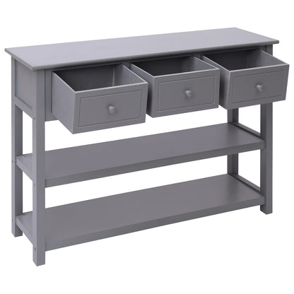 Skänk Grå 108x30x76 cm massivt kejsarträ