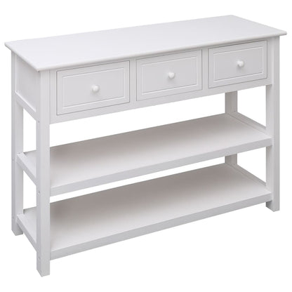 Skänk Vit 108x30x76 cm massivt kejsarträ