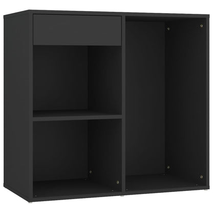 Sminkbord LED med skåp svart