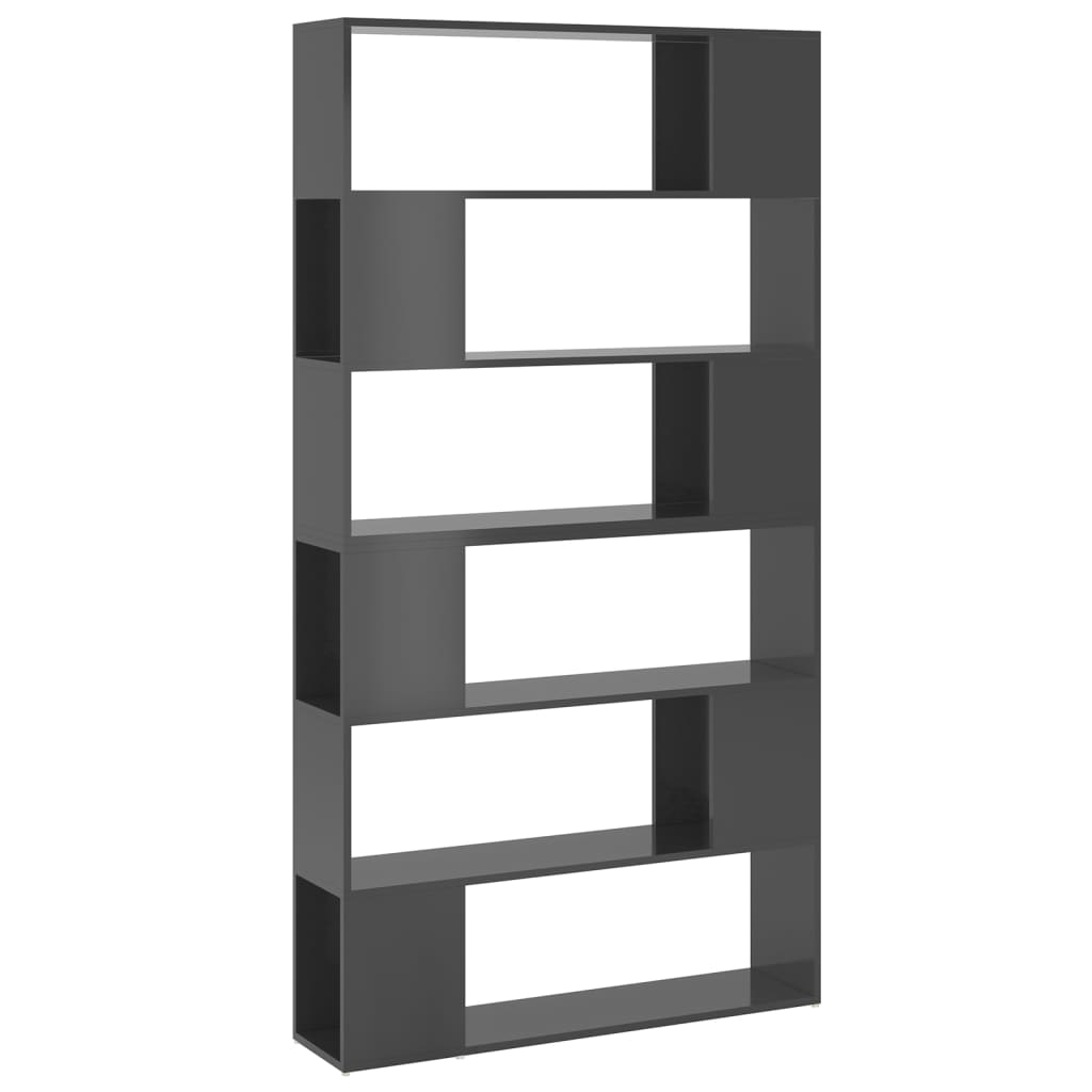 Bokhylla Högglans Grå Rumsavdelare 100x24x188 cm