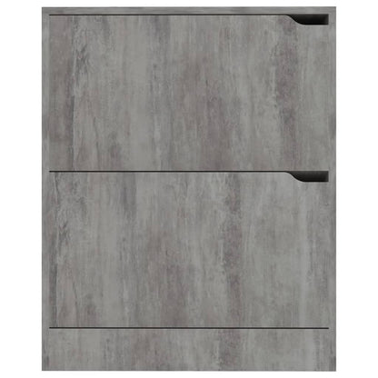 Skoställ Betonggrå Skoskåp med 2 dörrar 59x24x74 cm