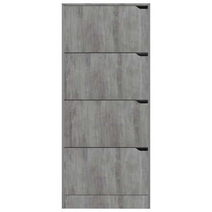 Skoställ Betonggrå Skoskåp med 4 dörrar 59x24x136 cm